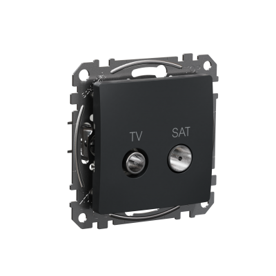 Sedna Design & Elements Gniazdo antenowe TV-SAT końcowe 4dB czarny antracyt SDD114471S SCHNEIDER (SDD114471S)